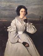 Jean Baptiste Camille  Corot Portrait de Madame Charmois (mk11) oil painting picture wholesale